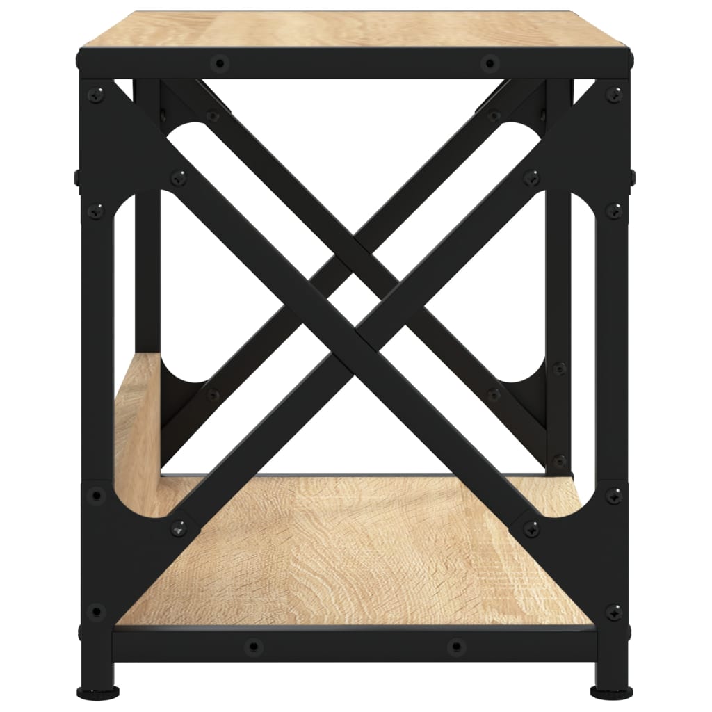 vidaXL Druckerständer 2 Ablagen Sonoma-Eiche 44x26x31,5 cm