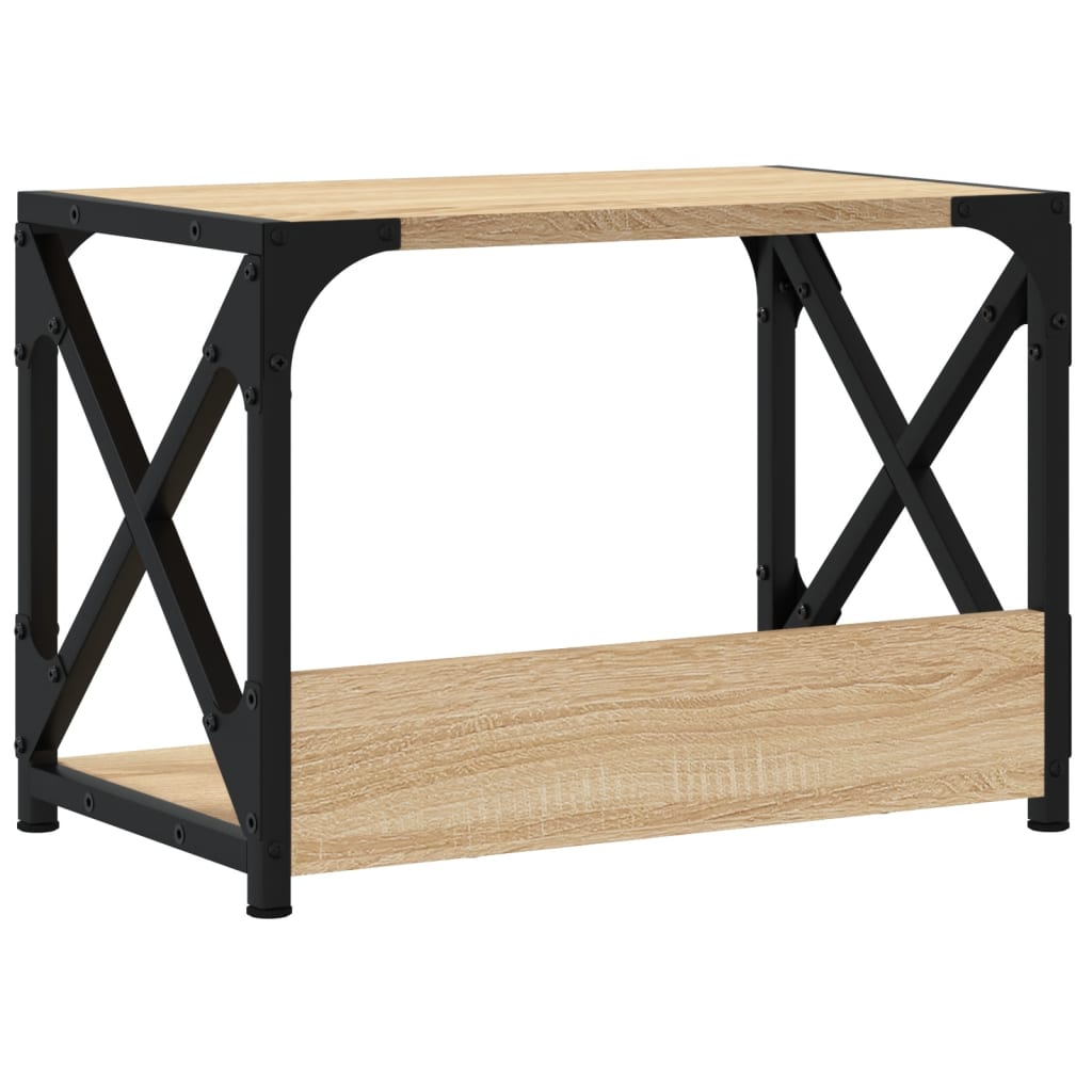 vidaXL Druckerständer 2 Ablagen Sonoma-Eiche 44x26x31,5 cm