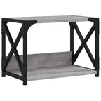 vidaXL Druckerständer 2 Ablagen Grau Sonoma 44x26x31,5cm Holzwerkstoff