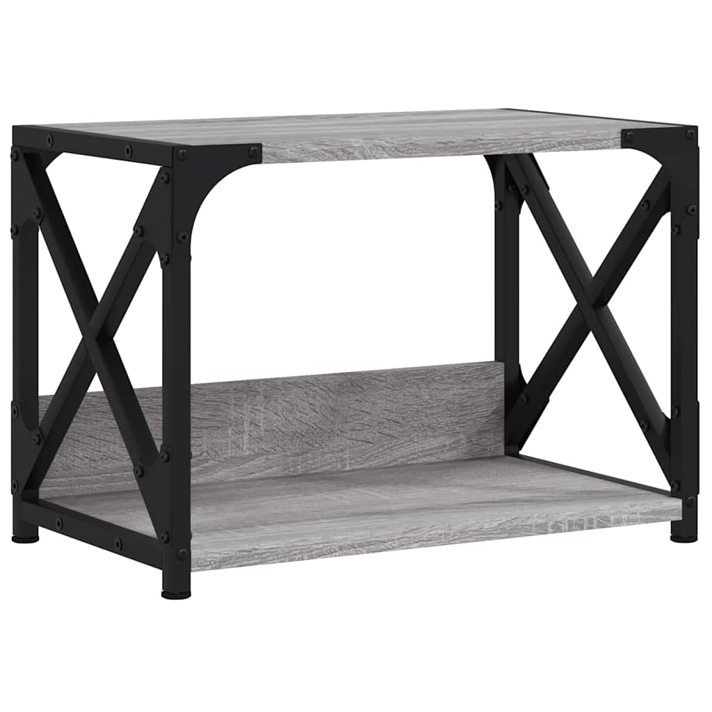 vidaXL Druckerständer 2 Ablagen Grau Sonoma 44x26x31,5cm Holzwerkstoff