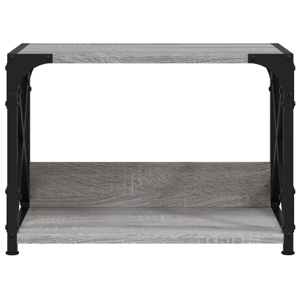 vidaXL Druckerständer 2 Ablagen Grau Sonoma 44x26x31,5cm Holzwerkstoff