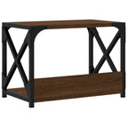 vidaXL Druckerständer 2 Ablagen Braun Eichen-Optik 44x26x31,5 cm