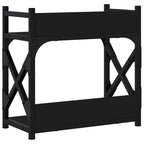 vidaXL Druckerständer 2 Ablagen Schwarz 40x20x40 cm Holzwerkstoff