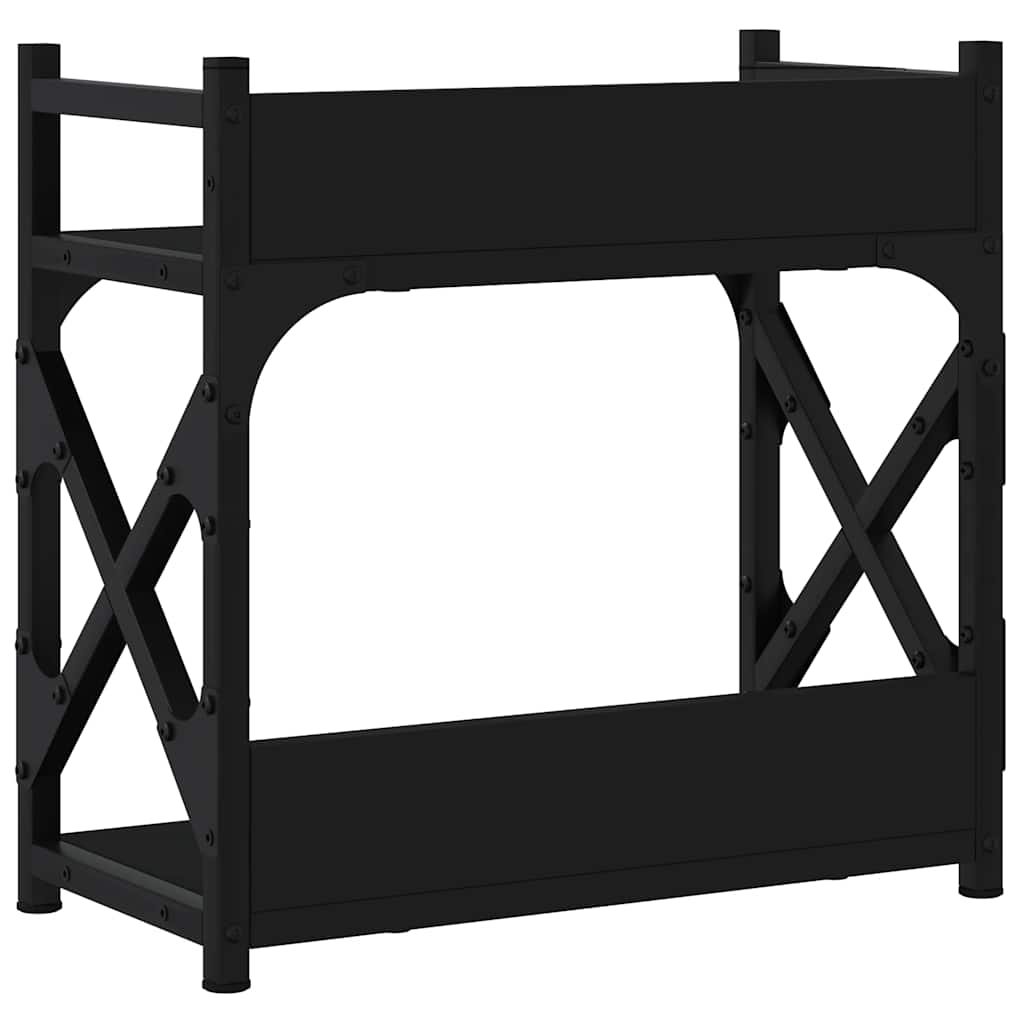 vidaXL Druckerständer 2 Ablagen Schwarz 40x20x40 cm Holzwerkstoff