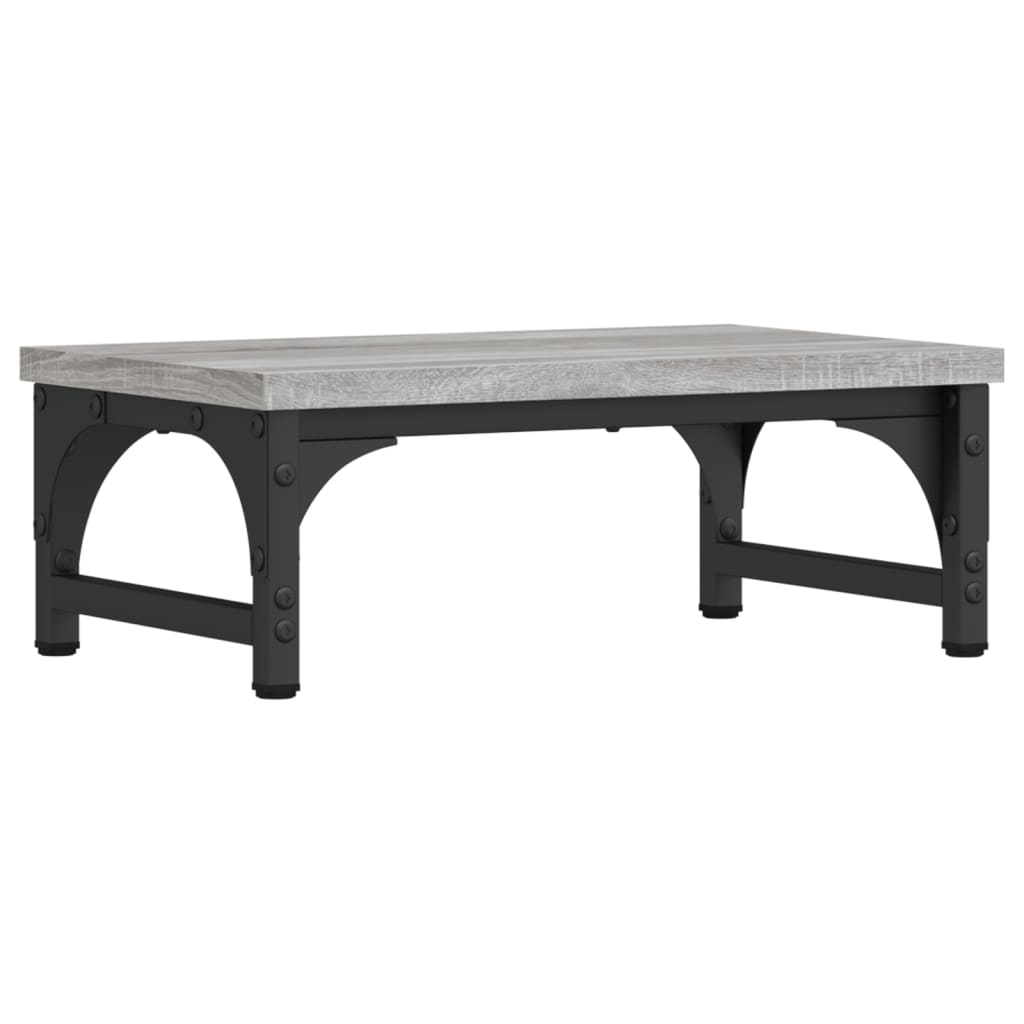 vidaXL Monitorständer Grau Sonoma 37x23x14 cm Holzwerkstoff