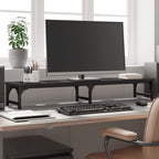 vidaXL Monitorständer Schwarz 37x23x14 cm Holzwerkstoff