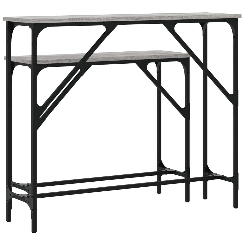 vidaXL Konsolentische 2 Stk. Grau Sonoma Holzwerkstoff