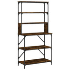 vidaXL Bäckerregal 6 Fächer Räuchereiche 90x40x180 cm Holzwerkstoff