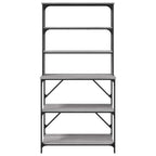 vidaXL Bäckerregal 6 Fächer Grau Sonoma 90x40x180 cm Holzwerkstoff