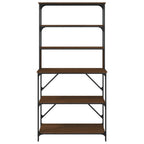 vidaXL Bäckerregal 6 Fächer Braun Eichen-Optik 90x40x180 cm