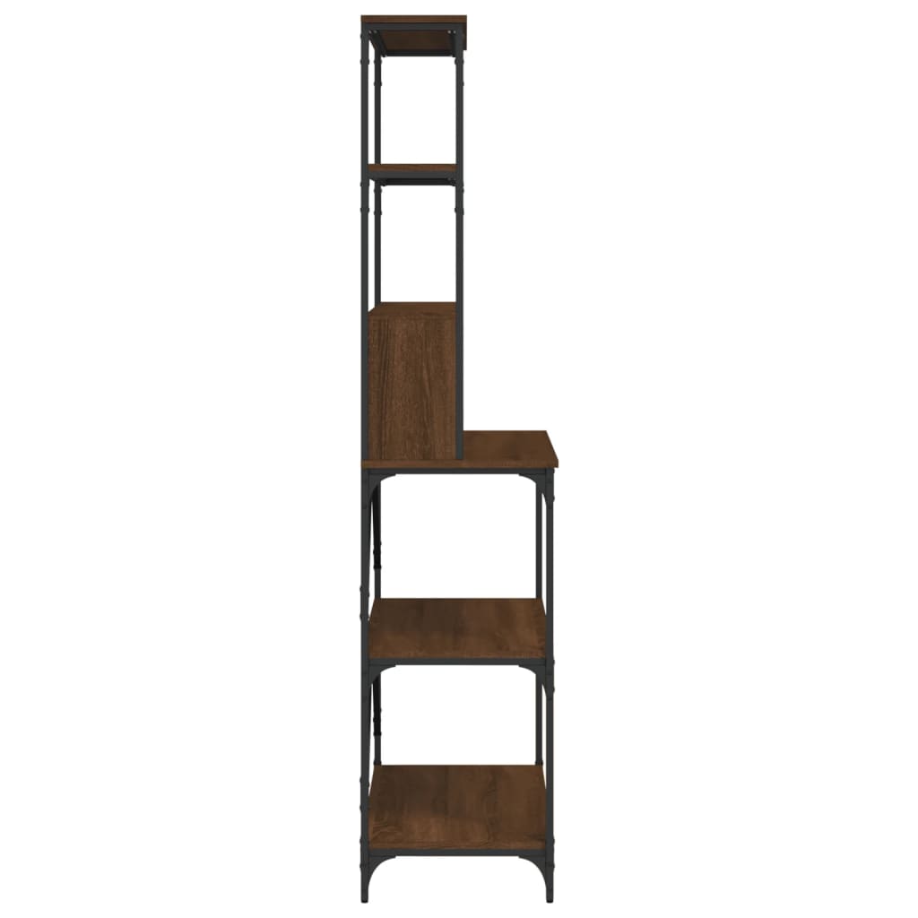 vidaXL Bäckerregal 6 Fächer Braun Eichen-Optik 90x40x180 cm