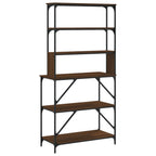 vidaXL Bäckerregal 6 Fächer Braun Eichen-Optik 90x40x180 cm