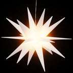 vidaXL LED-Weihnachtsstern Faltbar Weiß 43 cm