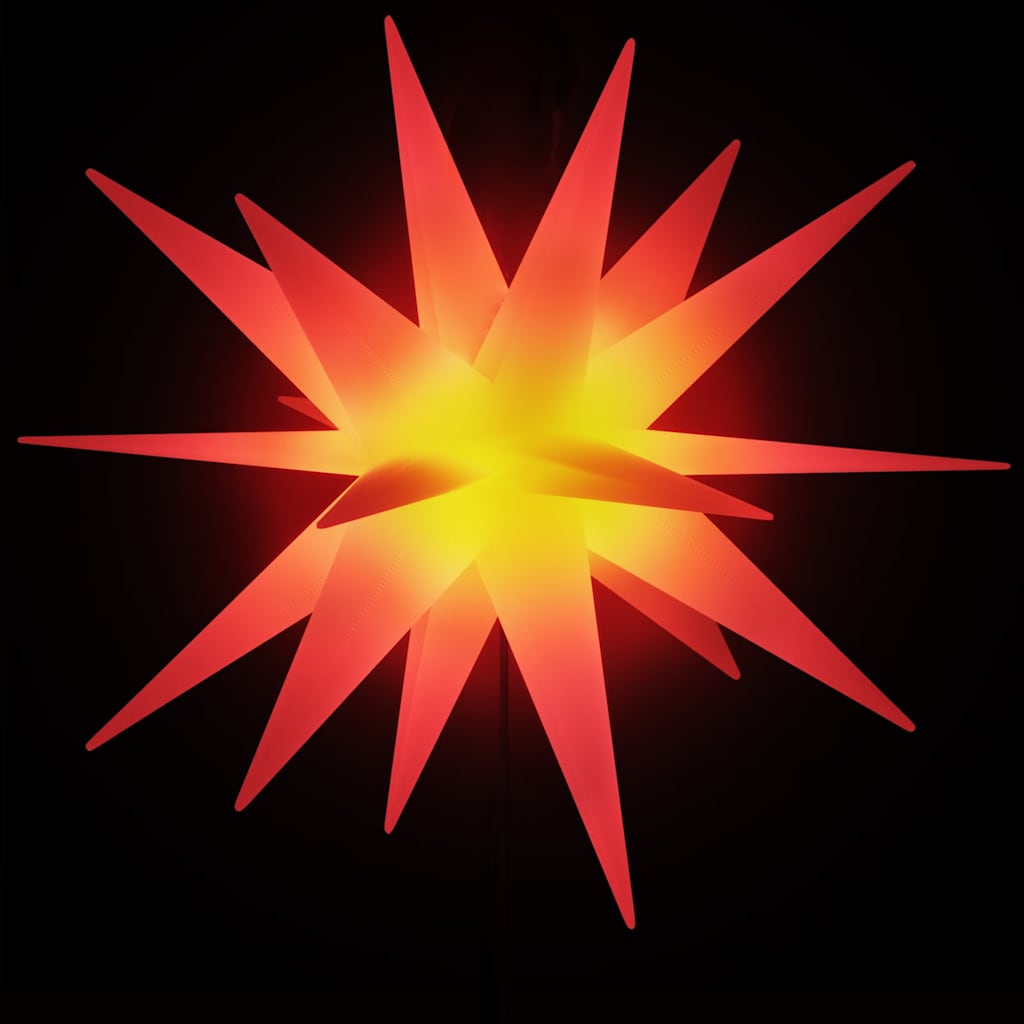 vidaXL LED-Weihnachtssterne 3 Stk. mit Erdspießen Faltbar Rot 35 cm