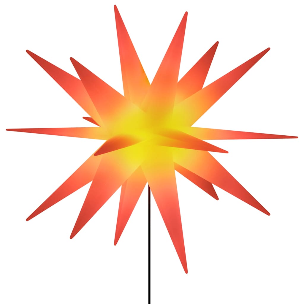 vidaXL LED-Weihnachtssterne 3 Stk. mit Erdspießen Faltbar Rot 35 cm