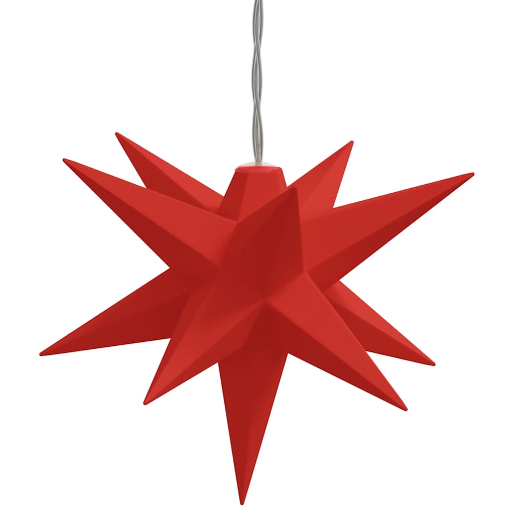 vidaXL LED-Weihnachtssterne 10 Stk. Rot 10 cm