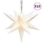vidaXL LED-Weihnachtsstern mit 10 LEDs Weiß 10 cm