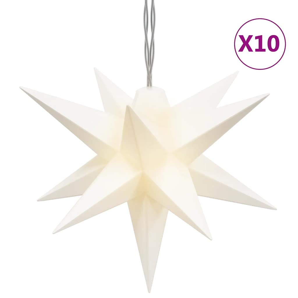 vidaXL LED-Weihnachtsstern mit 10 LEDs Weiß 10 cm