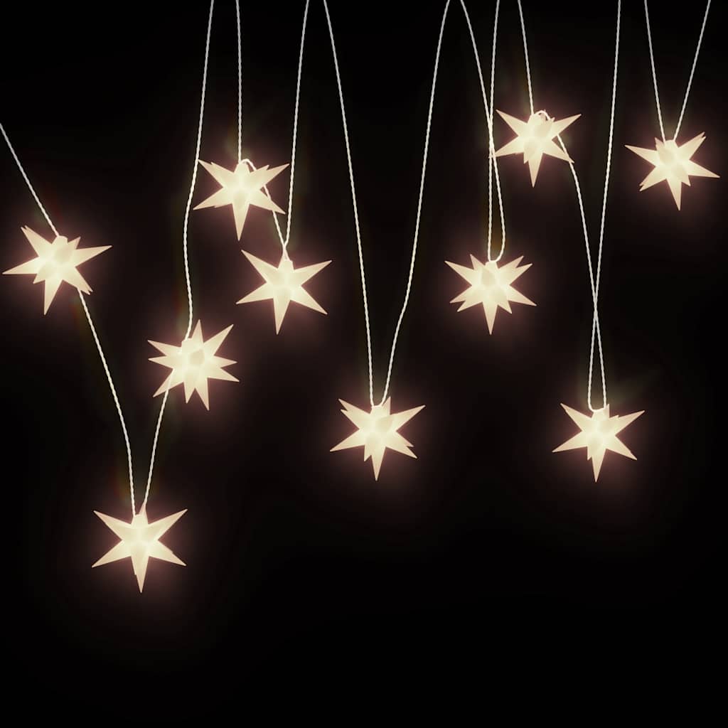 vidaXL LED-Weihnachtsstern mit 10 LEDs Weiß 10 cm