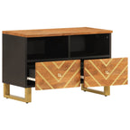 vidaXL TV-Schrank Braun und Schwarz 70x33,5x46 cm Massivholz Mango