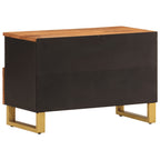 vidaXL TV-Schrank Braun und Schwarz 70x33,5x46 cm Massivholz Mango