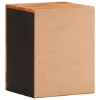 vidaXL Wand-Badschrank Braun und Schwarz Massivholz Mango