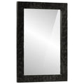 vidaXL Badspiegel Schwarz 50x70x2,5 cm Massivholz Mango und Glas
