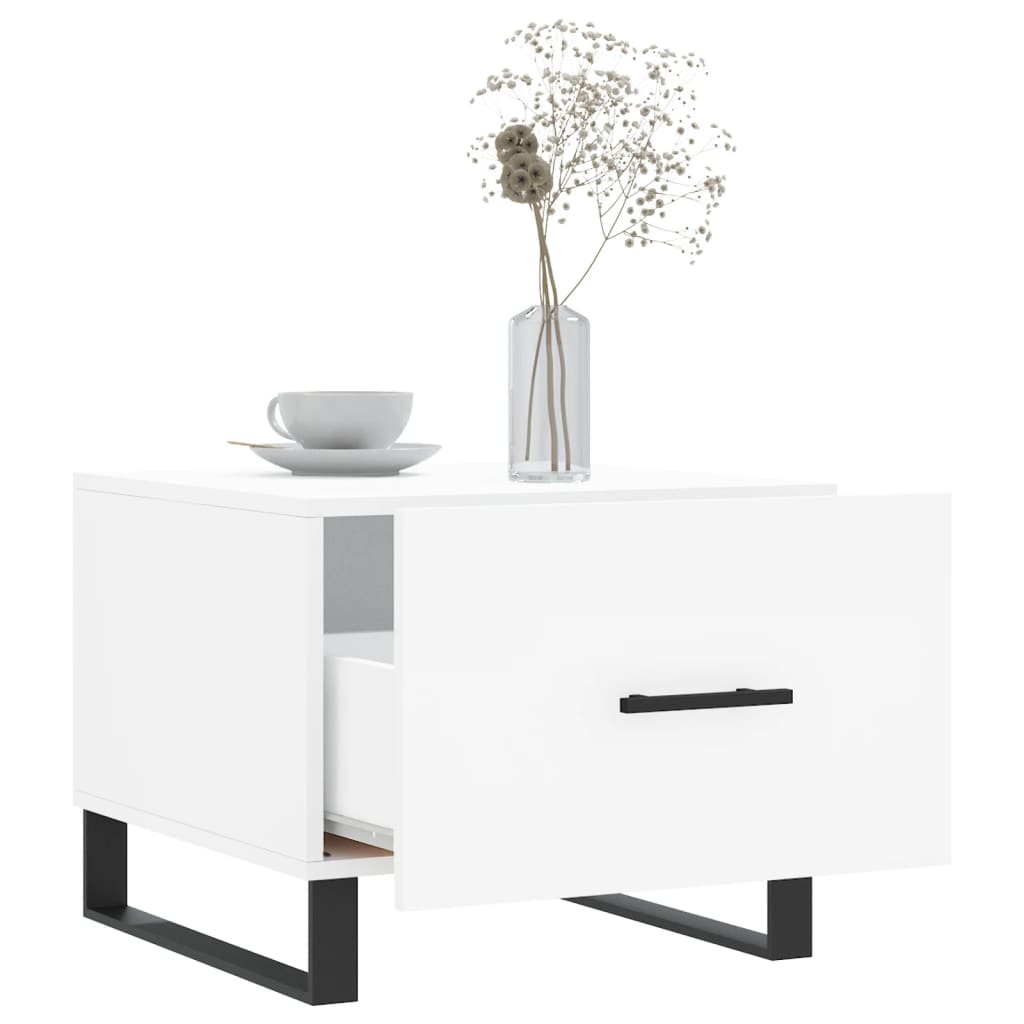 vidaXL Couchtisch Weiß 50x50x40 cm Holzwerkstoff