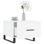 vidaXL Couchtische 2 Stk. Hochglanz-Weiß 50x50x40 cm Holzwerkstoff