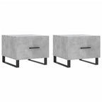 vidaXL Couchtische 2 Stk. Betongrau 50x50x40 cm Holzwerkstoff