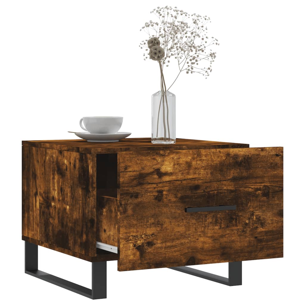 vidaXL Couchtische 2 Stk. Räuchereiche 50x50x40 cm Holzwerkstoff