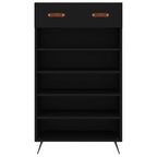 vidaXL Schuhschrank Schwarz 60x35x105 cm Holzwerkstoff