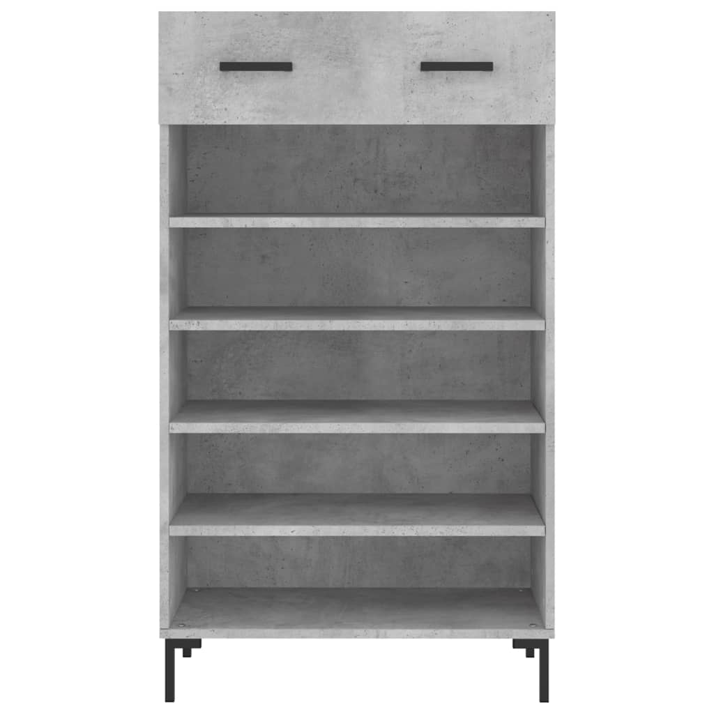 vidaXL Schuhschrank Betongrau 60x35x105 cm Holzwerkstoff