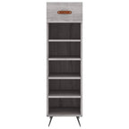 vidaXL Schuhschrank Grau Sonoma 30x35x105 cm Holzwerkstoff