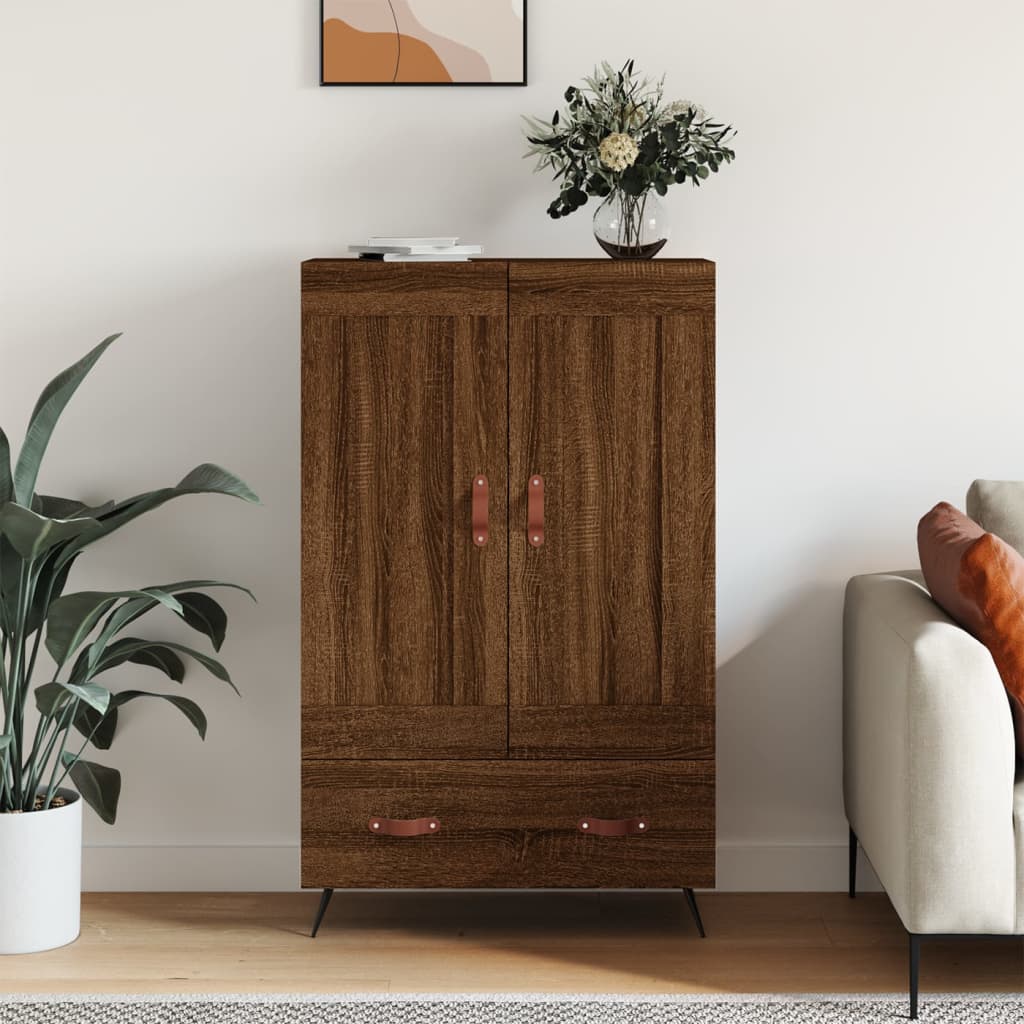 vidaXL Highboard Braun Eichen-Optik 69,5x31x115 cm Holzwerkstoff