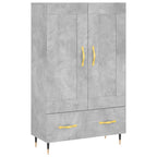 vidaXL Highboard Betongrau 69,5x31x115 cm Holzwerkstoff
