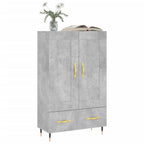 vidaXL Highboard Betongrau 69,5x31x115 cm Holzwerkstoff