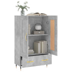 vidaXL Highboard Betongrau 69,5x31x115 cm Holzwerkstoff