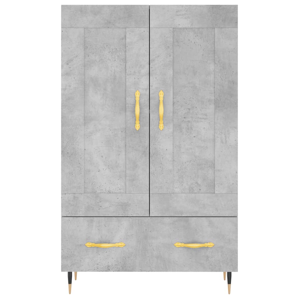 vidaXL Highboard Betongrau 69,5x31x115 cm Holzwerkstoff