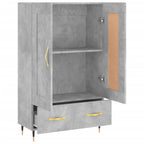 vidaXL Highboard Betongrau 69,5x31x115 cm Holzwerkstoff