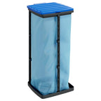 vidaXL Müllsackständer 2 Stk. Schwarz und Blau 60 L PP