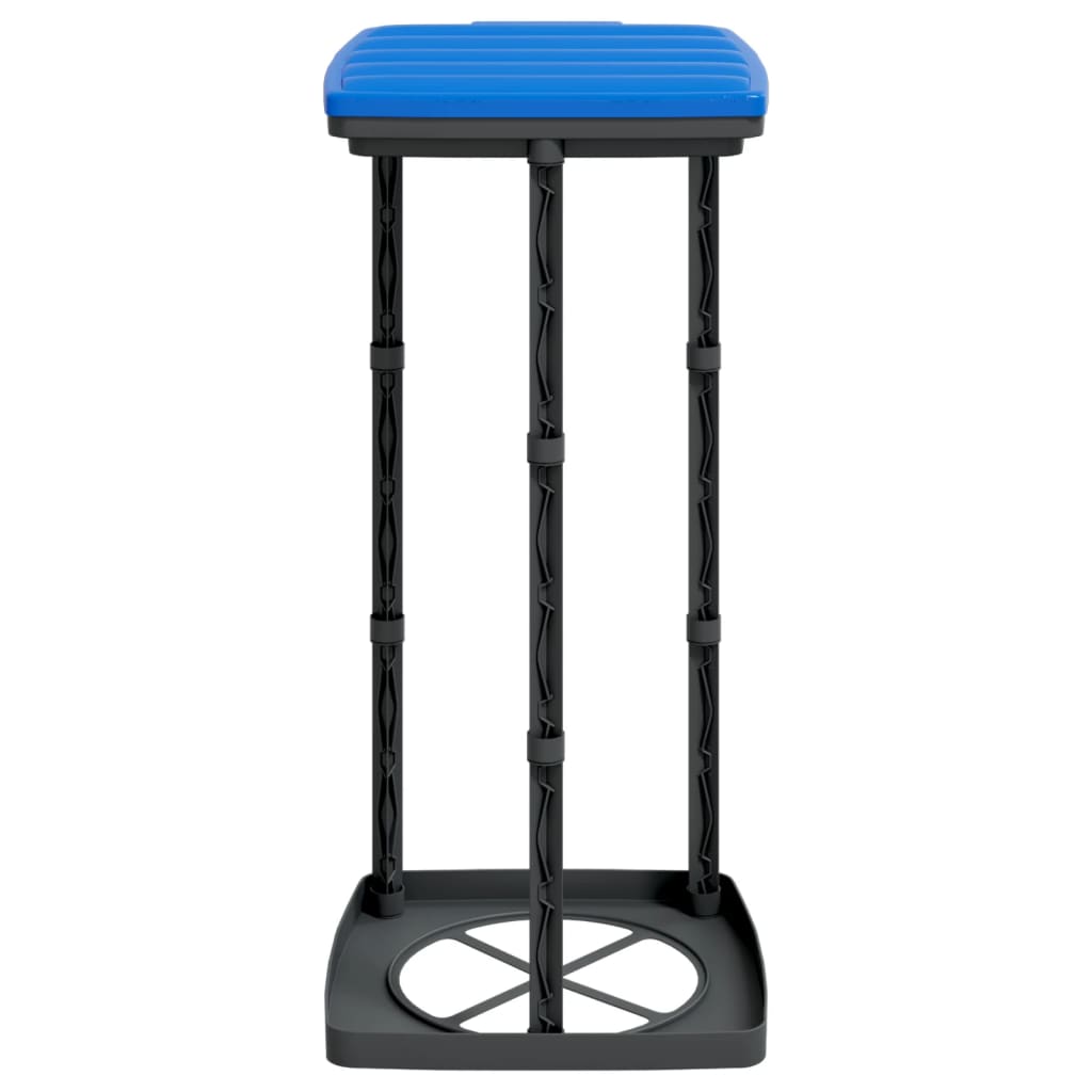 vidaXL Müllsackständer 2 Stk. Schwarz und Blau 60 L PP