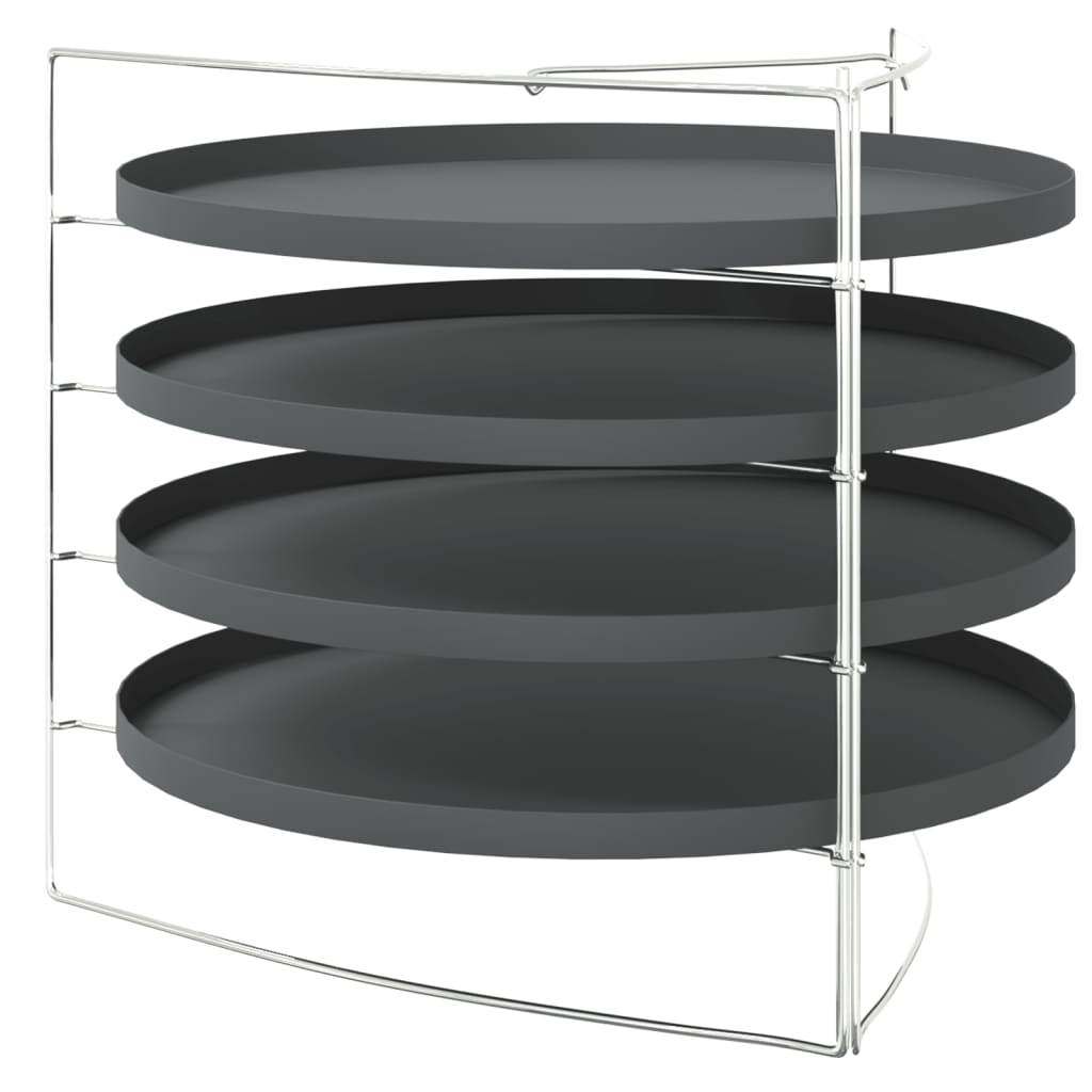 vidaXL Pizzableche 4 Stk. mit Gestell Ø 28 cm Stahl