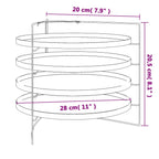 vidaXL Pizzableche 4 Stk. mit Gestell Ø 28 cm Stahl