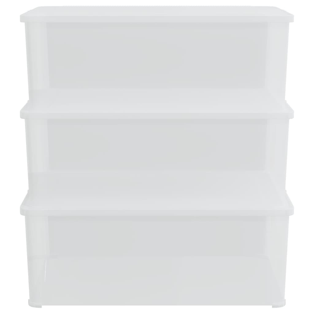 vidaXL Aufbewahrungsboxen 3 Stk. Kunststoff 10 L Stapelbar