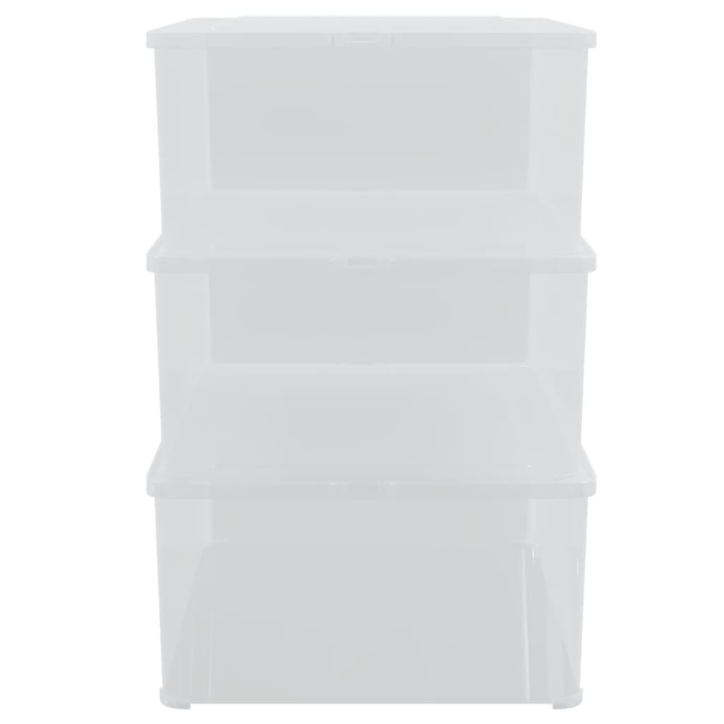 vidaXL Aufbewahrungsboxen 3 Stk. Kunststoff 10 L Stapelbar