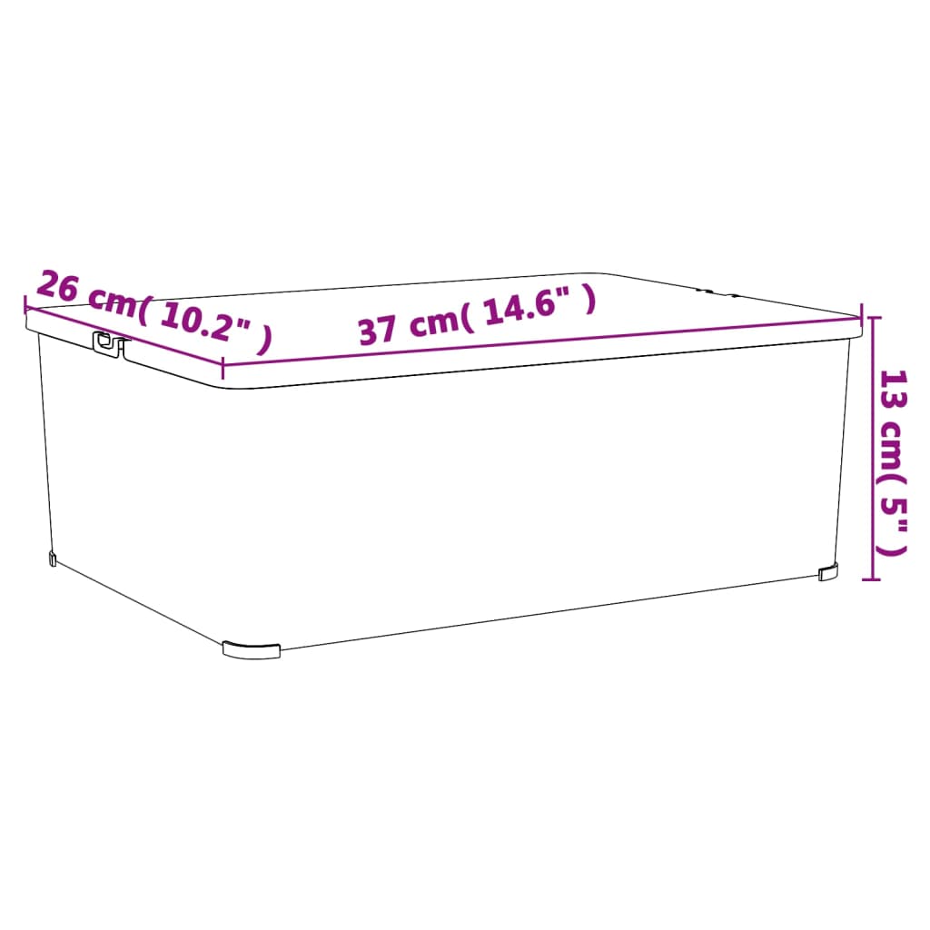 vidaXL Aufbewahrungsboxen 3 Stk. Kunststoff 10 L Stapelbar