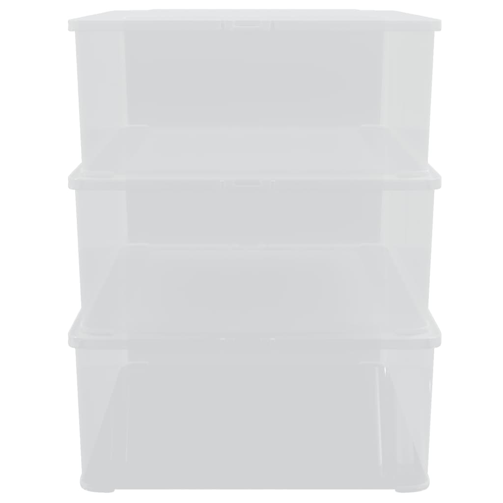 vidaXL Aufbewahrungsboxen Kunststoff 3 Stk. 25 L Stapelbar