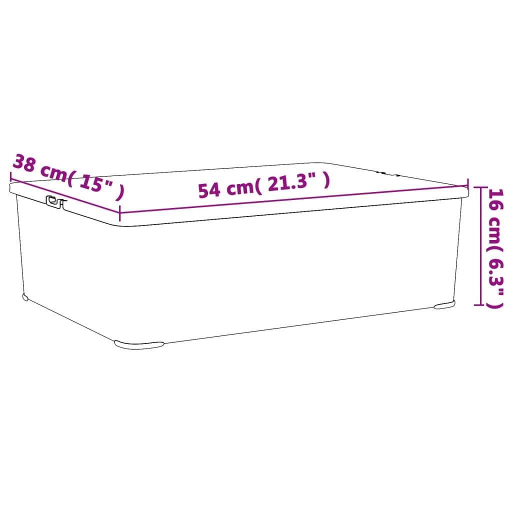 vidaXL Aufbewahrungsboxen Kunststoff 3 Stk. 25 L Stapelbar
