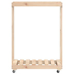 vidaXL Kaminholzregal mit Rollen 76,5x40x108 cm Massivholz Kiefer